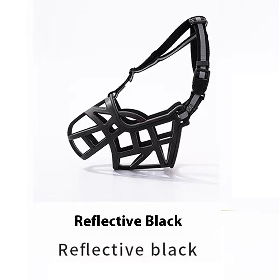KFX-6105277 Dog Mouth Cover for Small, Medium, and Large Breeds - Reflective and Durable Design