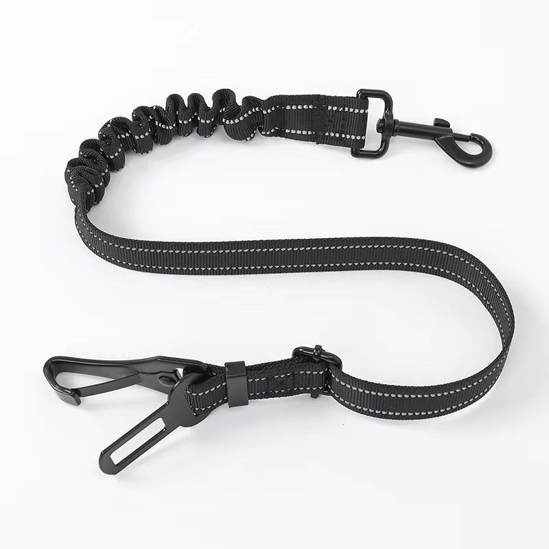 KFX-6105405 Pet Safety Rope Car Safety Buckle - Nylon Strap in Red, Blue, and Black