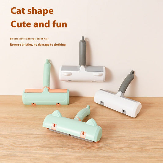 KFX-6107197 Cat Hair Removal Brush for Effective Pet Fur Cleanup - Available in Mint Green and Twilight Gray