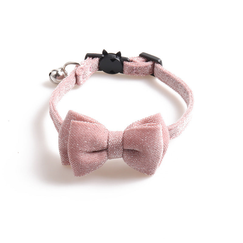 KFX-6107581 Solid Color Cloth Cat Collar - Adjustable Size 1.0 x 28CM in Transparent Packaging
