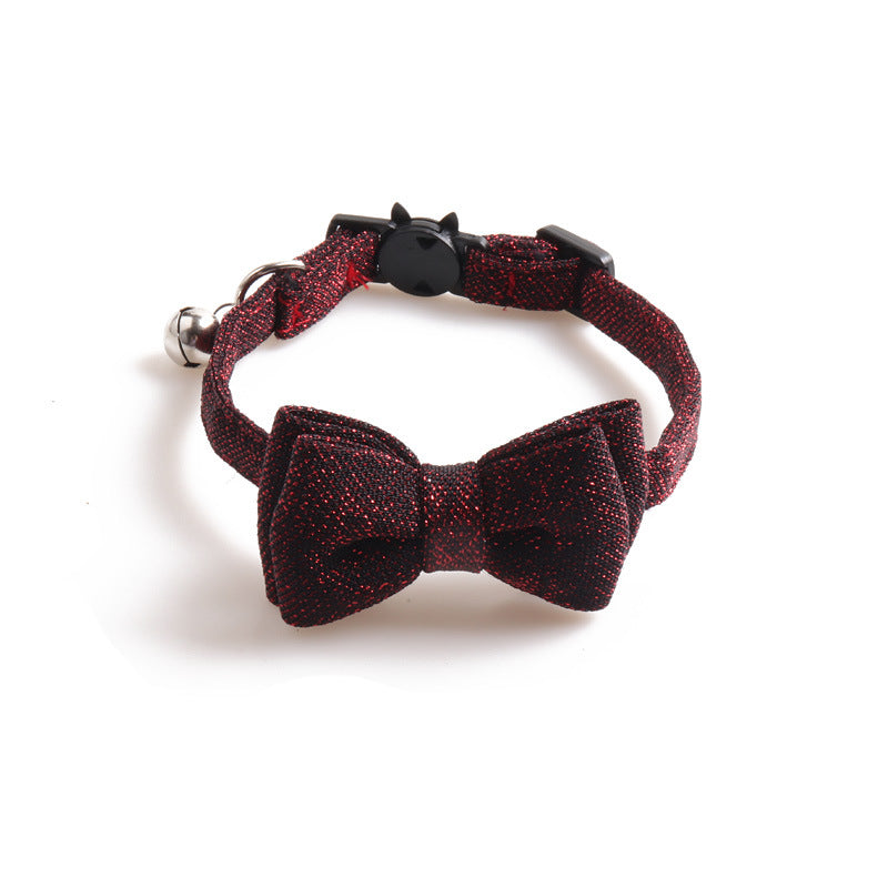 KFX-6107581 Solid Color Cloth Cat Collar - Adjustable Size 1.0 x 28CM in Transparent Packaging