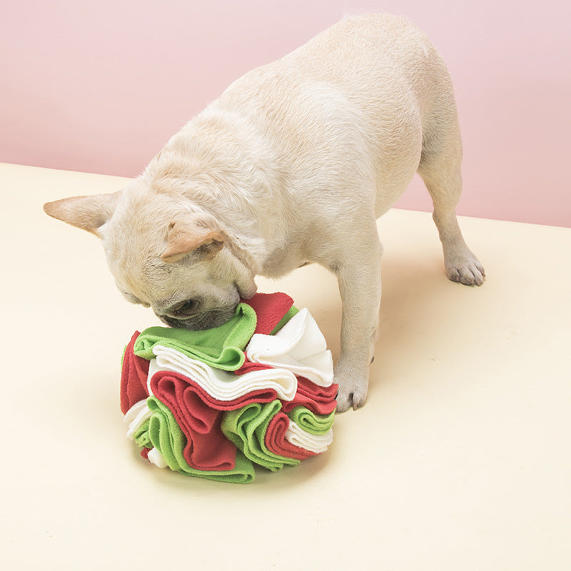 KFX-6111037 Sniffing Ball Plush Toy for Dogs - Fleece Material, Interactive Foraging Game, Two Sizes Available