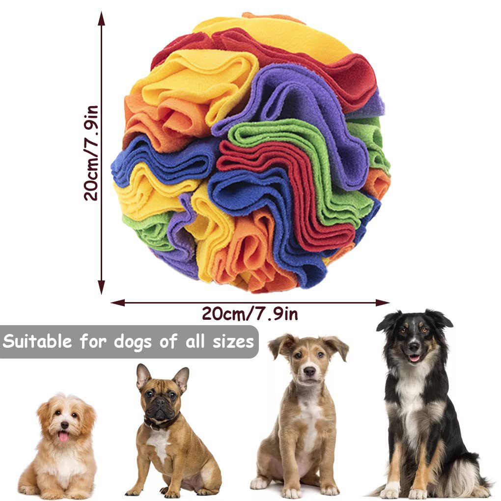 KFX-6111037 Sniffing Ball Plush Toy for Dogs - Fleece Material, Interactive Foraging Game, Two Sizes Available