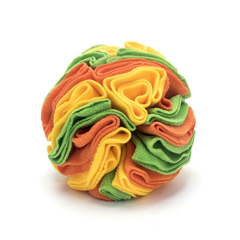 KFX-6111037 Sniffing Ball Plush Toy for Dogs - Fleece Material, Interactive Foraging Game, Two Sizes Available