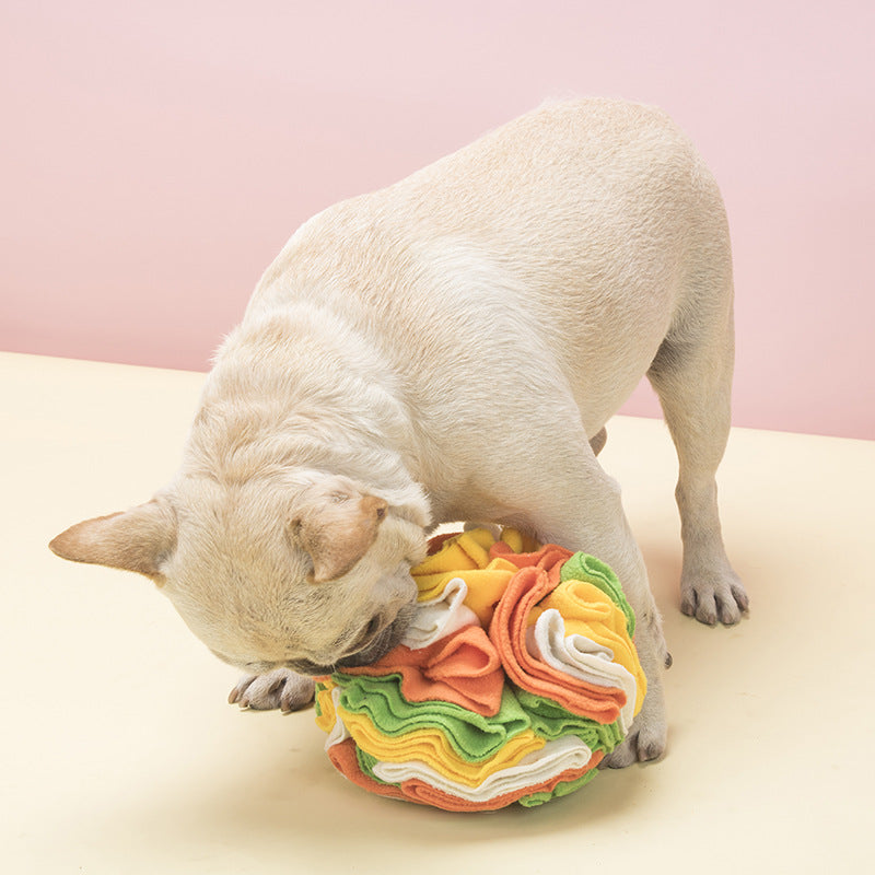 KFX-6111037 Sniffing Ball Plush Toy for Dogs - Fleece Material, Interactive Foraging Game, Two Sizes Available