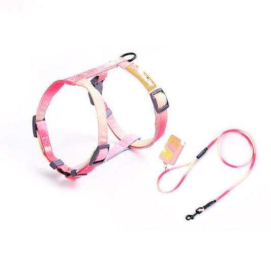 KFX-6111165 Fashion Cat Leash with Polyester Cotton Material - Size S and M Available in Multiple Colors