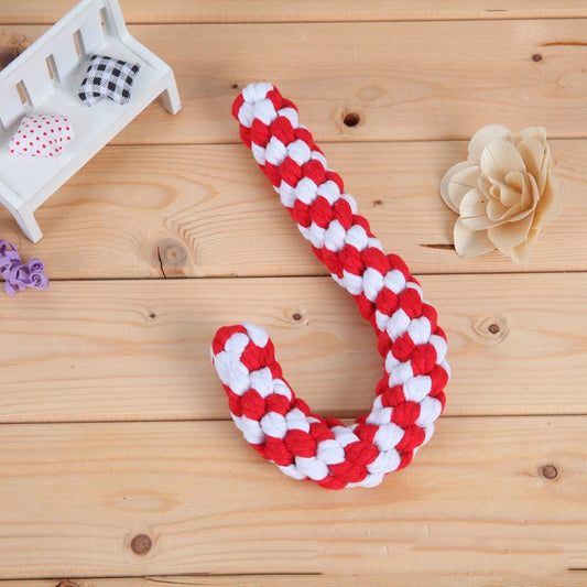 KFX-6112189 Cotton Rope Knot Toy for Dog Teeth Cleaning and Stress Relief, 20 cm