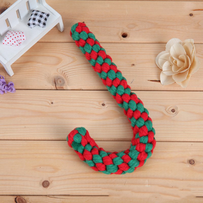 KFX-6112189 Cotton Rope Knot Toy for Dog Teeth Cleaning and Stress Relief, 20 cm