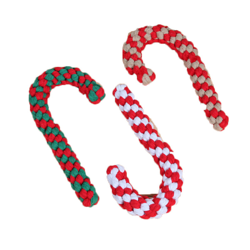 KFX-6112189 Cotton Rope Knot Toy for Dog Teeth Cleaning and Stress Relief, 20 cm