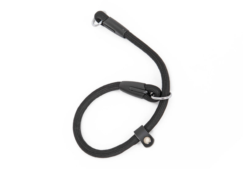 KFX-6113341 Nylon Double-Headed Dog Collar in Black - Adjustable Size S, M, L