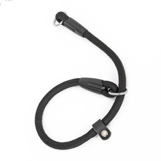 KFX-6113341 Nylon Double-Headed Dog Collar in Black - Adjustable Size S, M, L