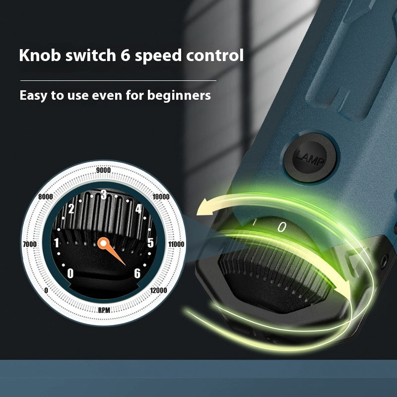 KFX-6115133 Automatic 6-Speed Nail Piercing Device with LED Light and Low Noise Operation