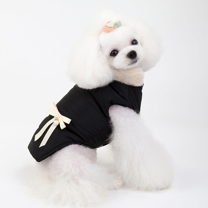 KFX-6115517 Stylish Cotton Pet Clothes with Bow - Various Sizes Available