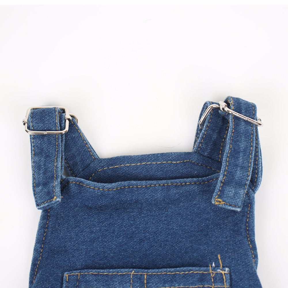 KFX-6116413 Washed Denim Pet Overalls for Small to Extra Large Pets