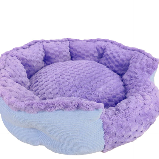 KFX-6117181 Thermal Multi-Color Cat Bed - 50cm Diameter in Macaron Shades