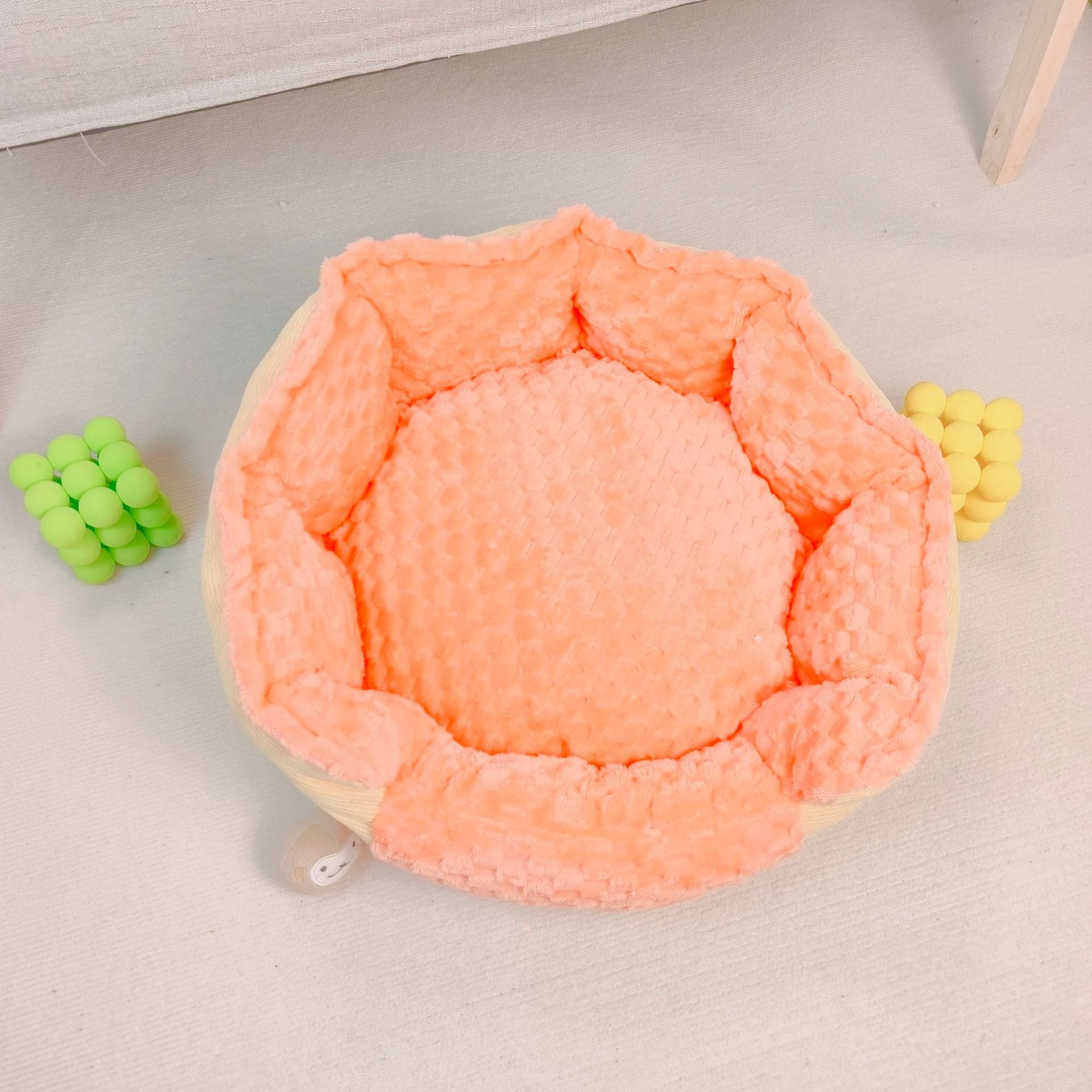 KFX-6117181 Thermal Multi-Color Cat Bed - 50cm Diameter in Macaron Shades