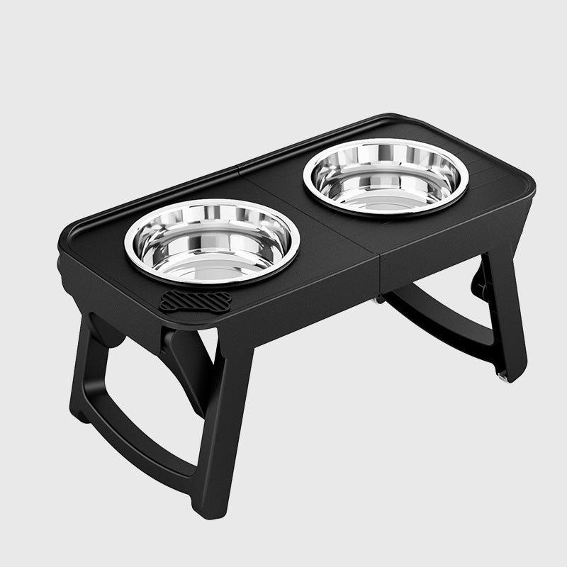 KFX-6120893 Elevated Non-Slip Stainless Steel Pet Bowl for Drinking Water and Food