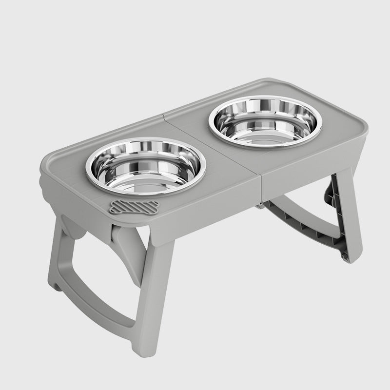 KFX-6120893 Elevated Non-Slip Stainless Steel Pet Bowl for Drinking Water and Food