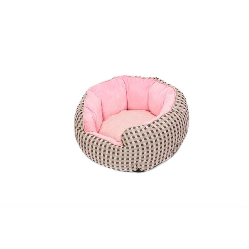 KFX-6124349 Warm Cotton Nest Octagonal Shape Pet Bed for Cats and Small Dogs, Soft Wool Design with Removable Mats