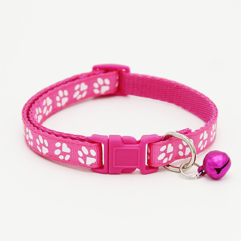 KFX-6125117 Adjustable Cat Bell Collar for Pets - 1.0cm Small Band Width, 19cm to 32cm Neck Size Options