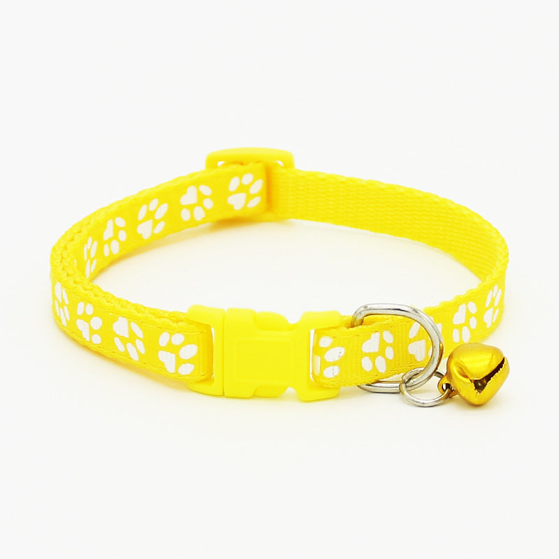 KFX-6125117 Adjustable Cat Bell Collar for Pets - 1.0cm Small Band Width, 19cm to 32cm Neck Size Options