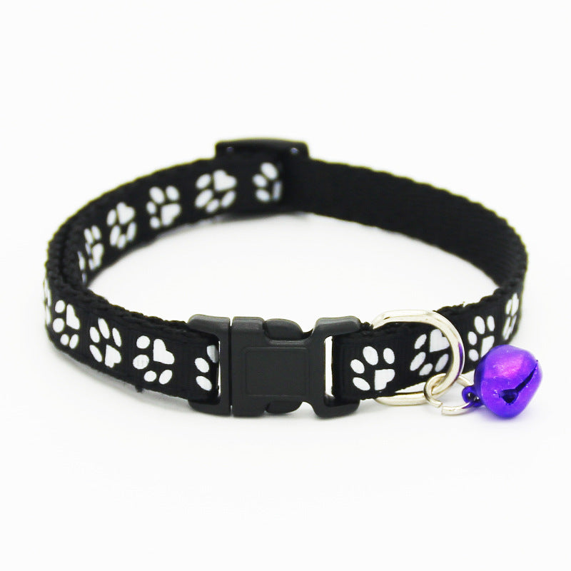 KFX-6125117 Adjustable Cat Bell Collar for Pets - 1.0cm Small Band Width, 19cm to 32cm Neck Size Options