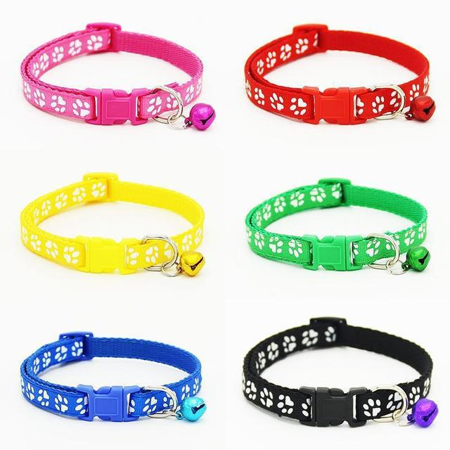 KFX-6125117 Adjustable Cat Bell Collar for Pets - 1.0cm Small Band Width, 19cm to 32cm Neck Size Options