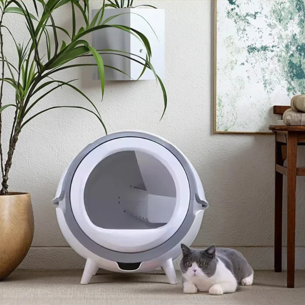 KFX-612627 Self-Cleaning Smart Cat Litter Box with Wifi & Touch Control, 20L Capacity, Easy Clean Design