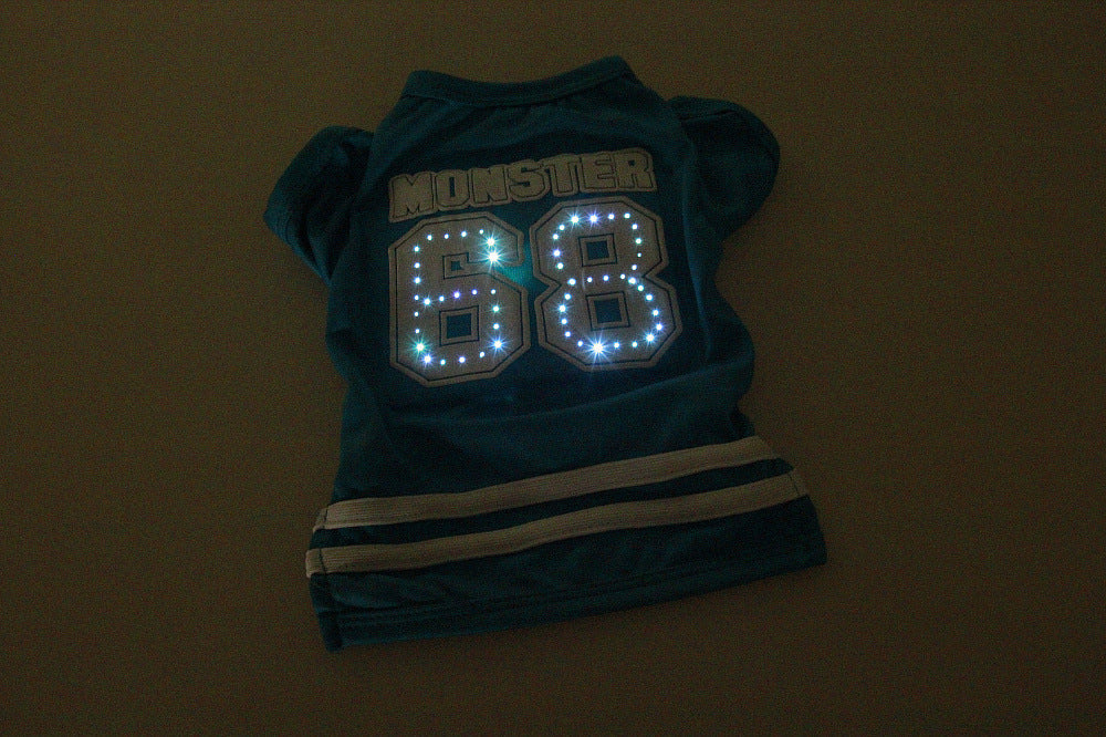 KFX-6127037 LED Luminous Pet T-Shirt for Small Dogs - Breathable Cotton in 4 Color Options