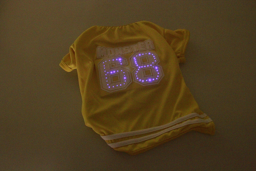 KFX-6127037 LED Luminous Pet T-Shirt for Small Dogs - Breathable Cotton in 4 Color Options