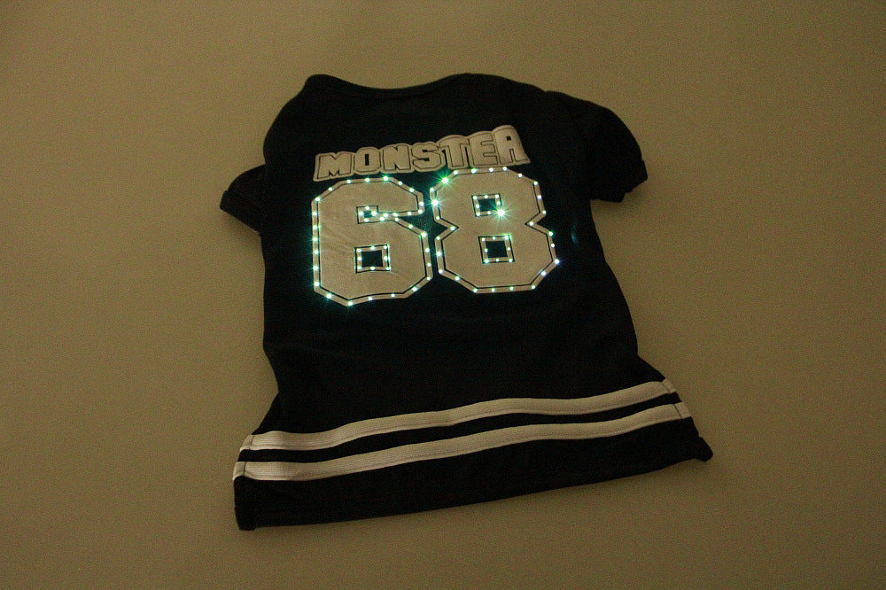 KFX-6127037 LED Luminous Pet T-Shirt for Small Dogs - Breathable Cotton in 4 Color Options