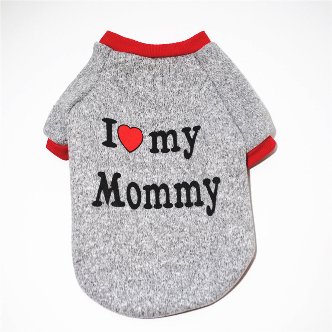 KFX-6127933 Cotton Fleece Sweatshirt for Dogs - Navy Blue Love Dad & Gray Love Mom Options