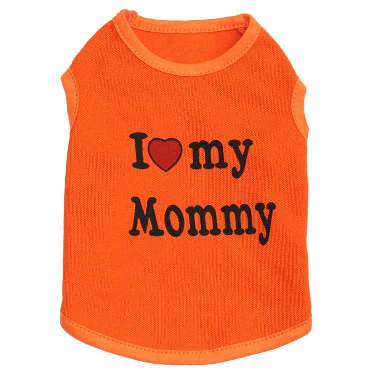 KFX-6128445 Cotton Love Mom Vest with Summer Print for Pets - Casual Style in Multiple Colors