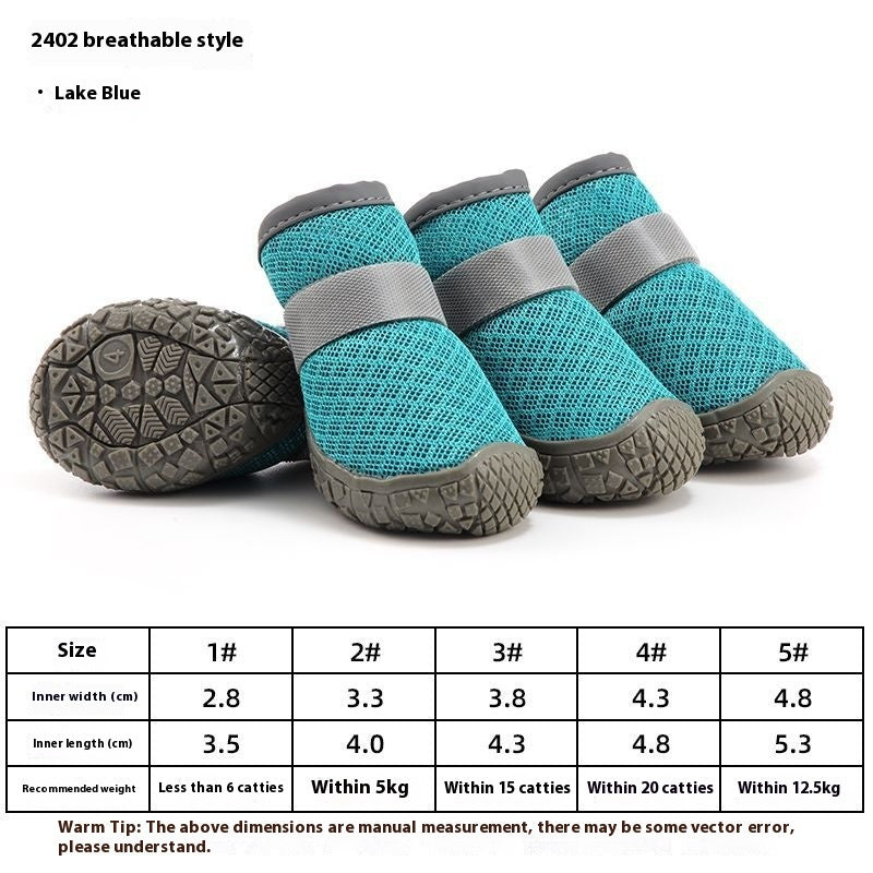 KFX-6135229 Waterproof Breathable Non-Slip Dog Shoes for Winter & Outdoor Adventures