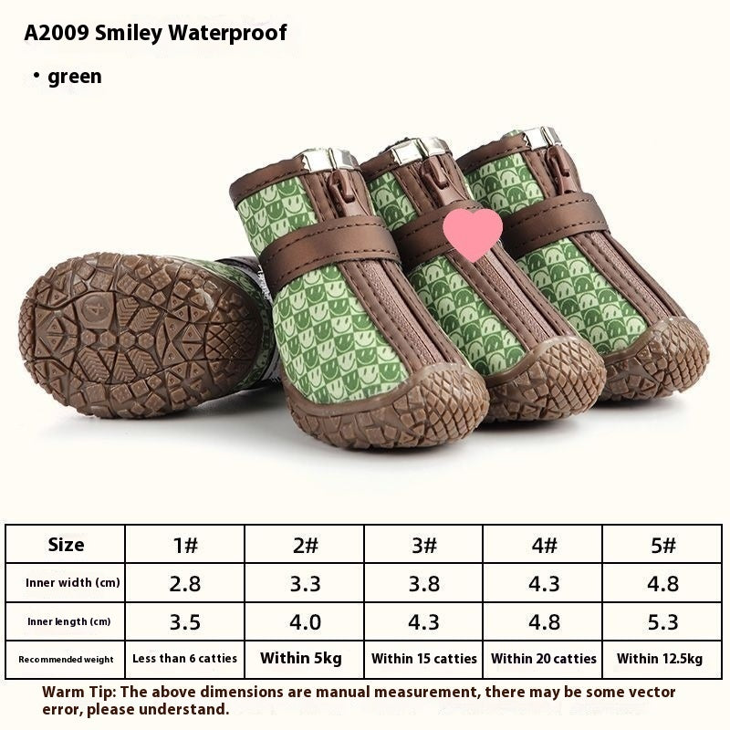 KFX-6135229 Waterproof Breathable Non-Slip Dog Shoes for Winter & Outdoor Adventures
