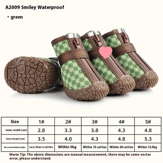 KFX-6135229 Waterproof Breathable Non-Slip Dog Shoes for Winter & Outdoor Adventures