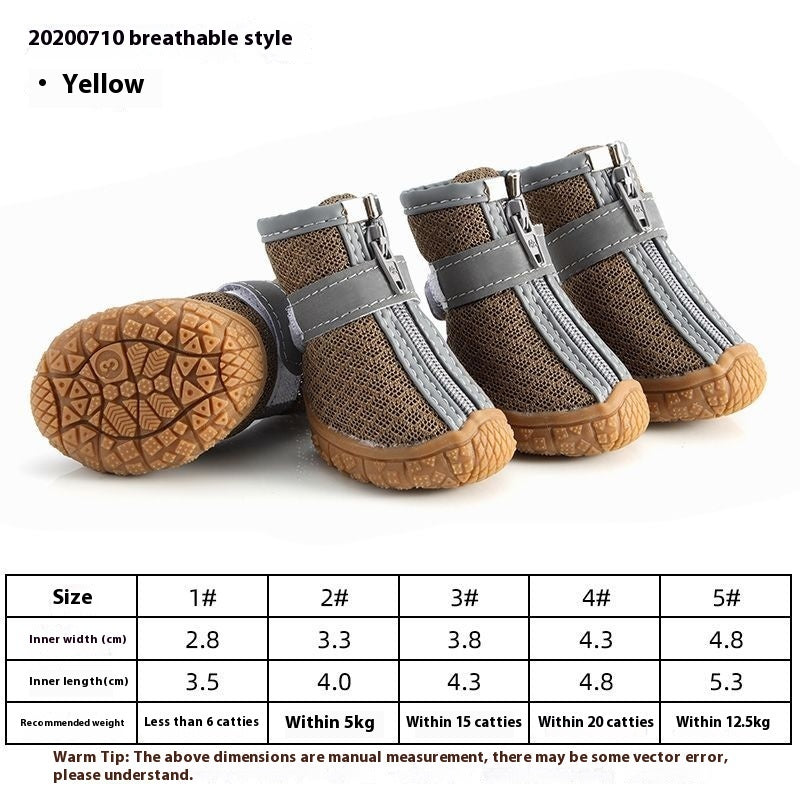 KFX-6135229 Waterproof Breathable Non-Slip Dog Shoes for Winter & Outdoor Adventures