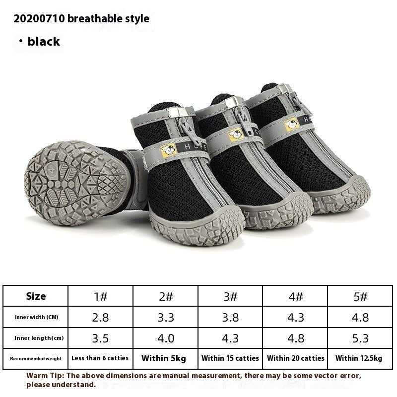 KFX-6135229 Waterproof Breathable Non-Slip Dog Shoes for Winter & Outdoor Adventures