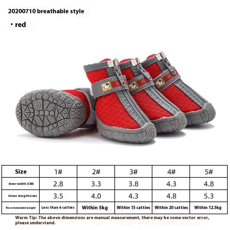 KFX-6135229 Waterproof Breathable Non-Slip Dog Shoes for Winter & Outdoor Adventures