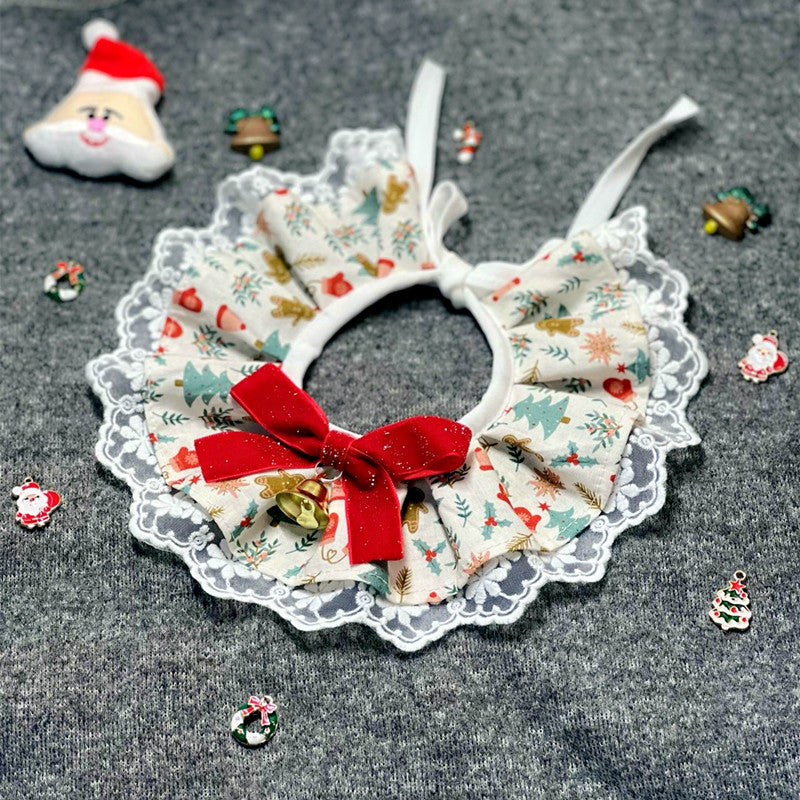 KFX-6135997 Pet Holiday Bow Tie Bib and Scarf Collection in Various Patterns and Sizes