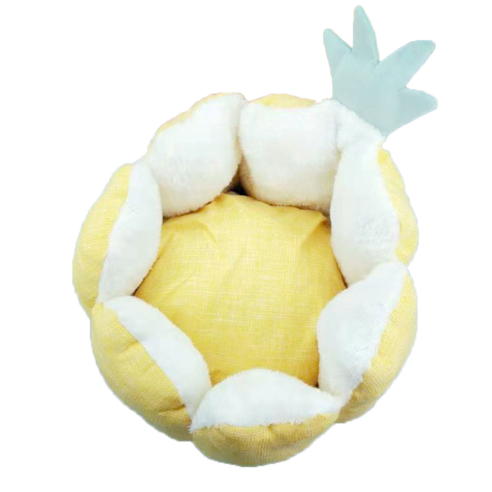 KFX-6138429 Warm Fabric Cat Bed with Soft Flannel Filling for Pets Up to 5 kg, Four Seasons Use