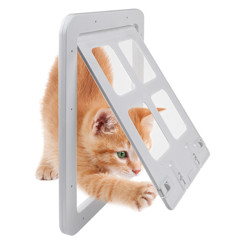 KFX-6138557 Two-Way Control Pet Screen Door - Small & Large Options in Black and White