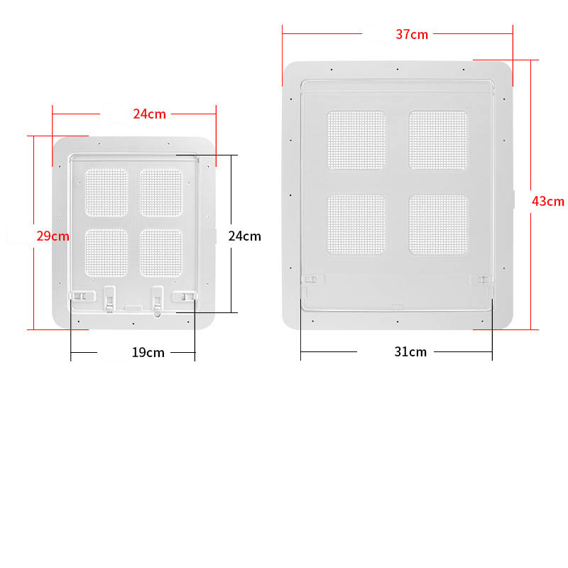 KFX-6138557 Two-Way Control Pet Screen Door - Small & Large Options in Black and White