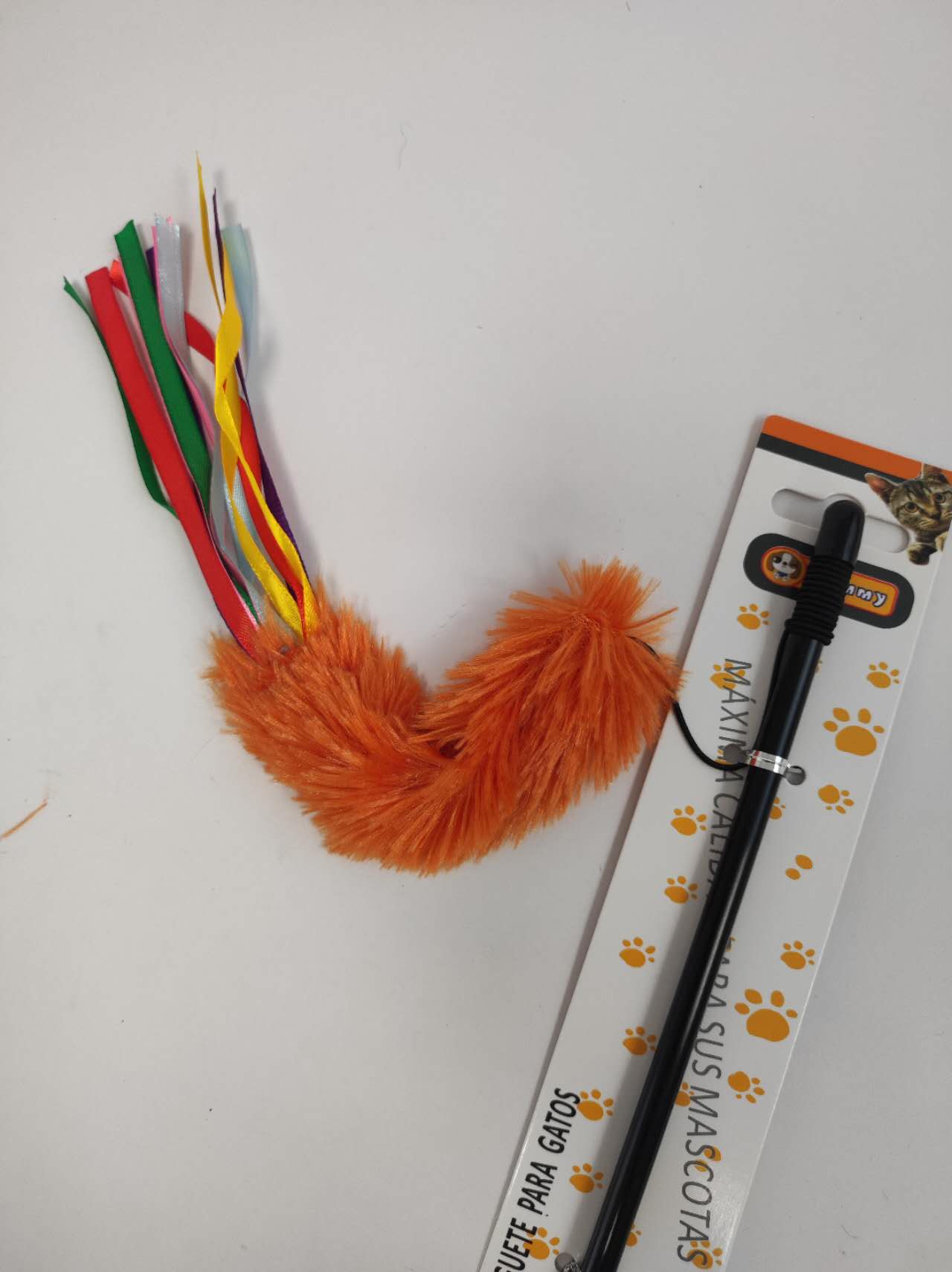 KFX-6139197 Interactive Cat Teaser Wand - Colorful, Engaging Playtime Toy
