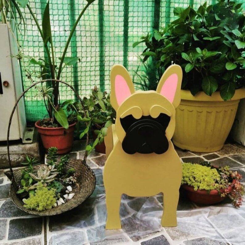 KFX-6139837 Potted Plant Flowerpot for Home Decoration in Yellow and White, Small and Large Sizes