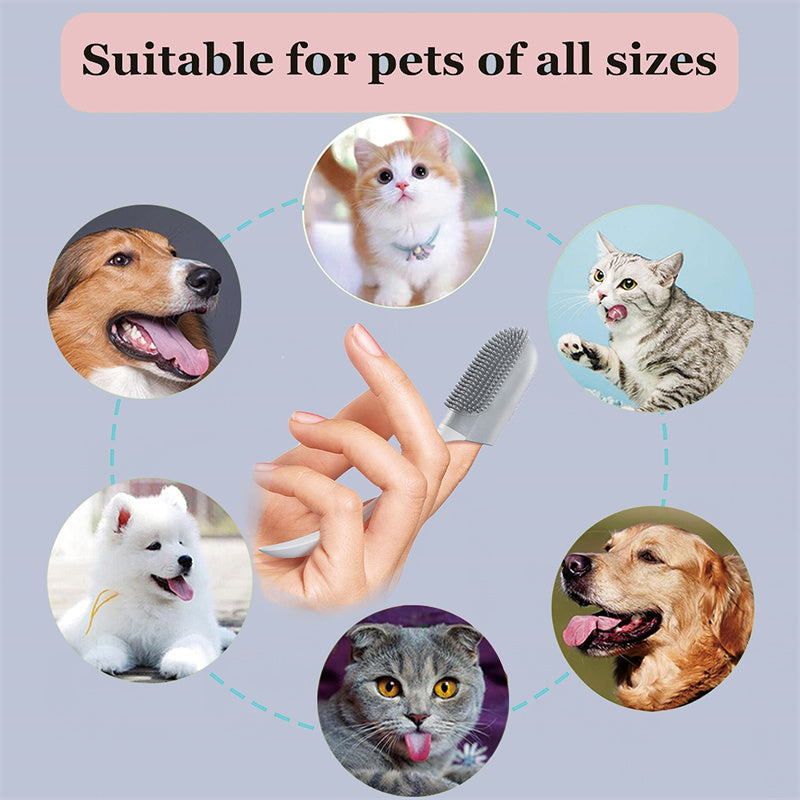 KFX-6141629 Silicone Finger Toothbrush for Dogs and Cats - Safe and Effective Oral Care Tool for Pets