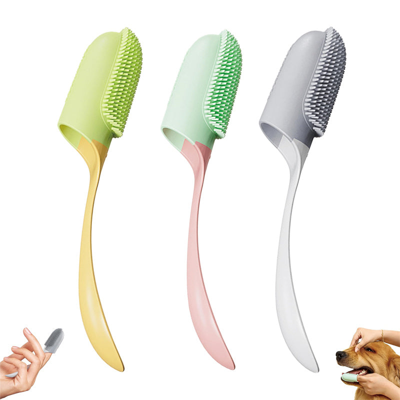 KFX-6141629 Silicone Finger Toothbrush for Dogs and Cats - Safe and Effective Oral Care Tool for Pets