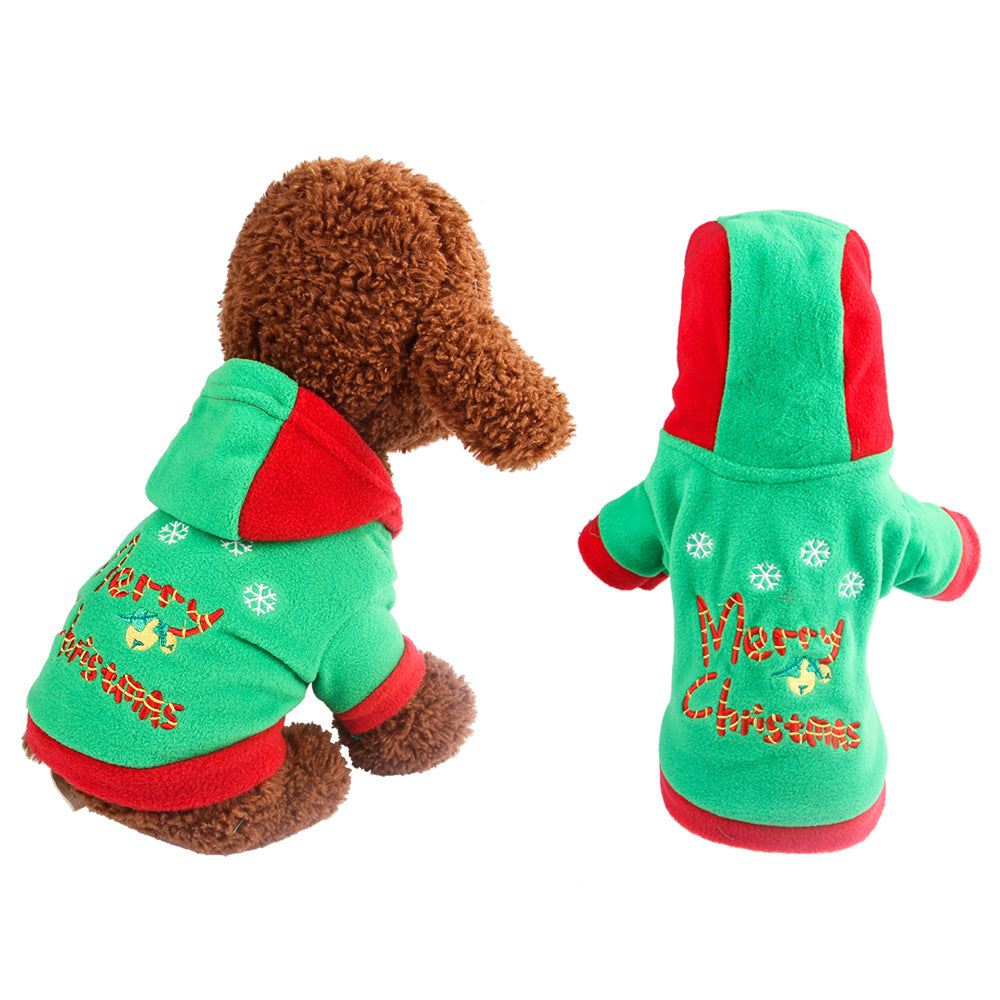 KFX-6142525 Casual Christmas and New Year Sweater for Pets - Red & Green, Sizes XS-XL
