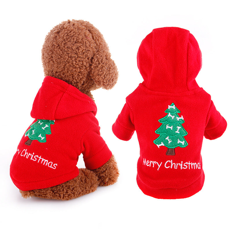 KFX-6142525 Casual Christmas and New Year Sweater for Pets - Red & Green, Sizes XS-XL