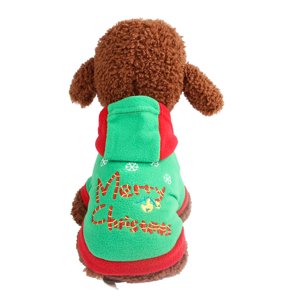 KFX-6142525 Casual Christmas and New Year Sweater for Pets - Red & Green, Sizes XS-XL